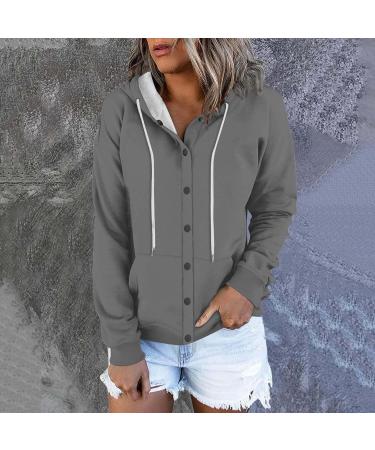 oelaio Fashion Women Zipper Winter Lengthened Plush Long Sleeve Outwear Gray Medium - Buy Online on GoSupps.com