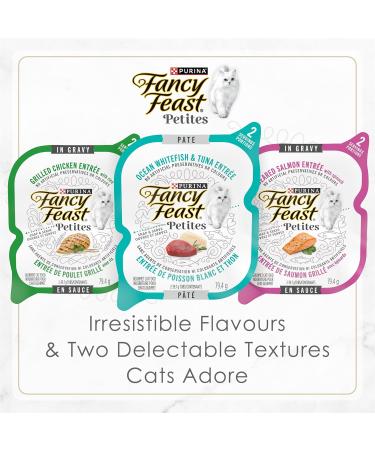 Fancy Feast Petites Wet Cat Food Ocean Whitefish Entree in Gravy - 79.4 g Tray (12 Pack) Ocean Whitefish 12 - Buy Online on GoSupps.com
