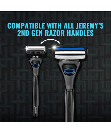 Jeremy's Razors for Men - Precision 5 Razor Blade Refills | 8 Cartridges Fits 2nd Gen Handles Stainless Steel Precision Trimmer - Buy Online on GoSupps.com