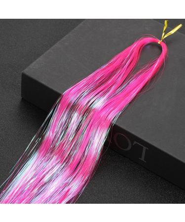 Fake Hair Pet Fiber Luxurious Hair Extensions - Hair Tinsel Glitter Hair Extension Hair Shimmer Strands Hair Dye Colored - Buy Online on GoSupps.com