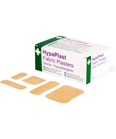 HypaClens Saline Eye Wash Pods (Pack of 25) & HypaPlast Fabric Plasters Assorted (100) Sterile Hypoallergenic One Size + Fabric Plasters Single - Buy Online on GoSupps.com