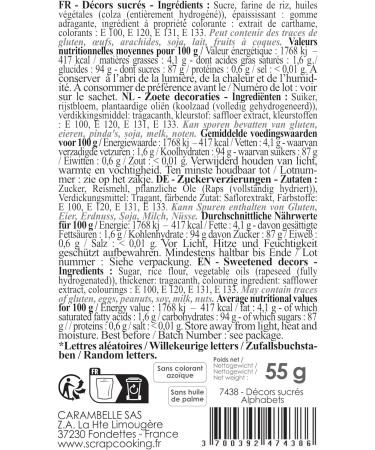 Sweet Decorations in jar - Alphabet - 55 g - Buy Online on GoSupps.com