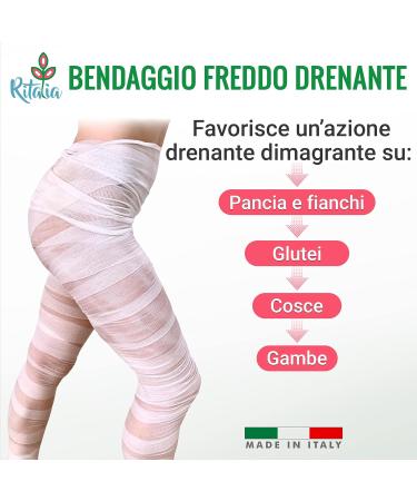 Ritalia Cellulite Wickel - Draining Cold Effect Leg Wraps for Toning & Anti-Tiredness | 100% Natural Extracts - Cosmetic Bandage - Buy Online on GoSupps.com