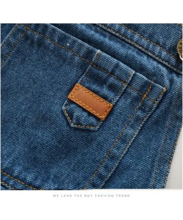 KIDSCOOL SPACE Little Girl Ripped Denim Shortalls | Blue | 3-4 Years | Big Overalls - Buy Online on GoSupps.com