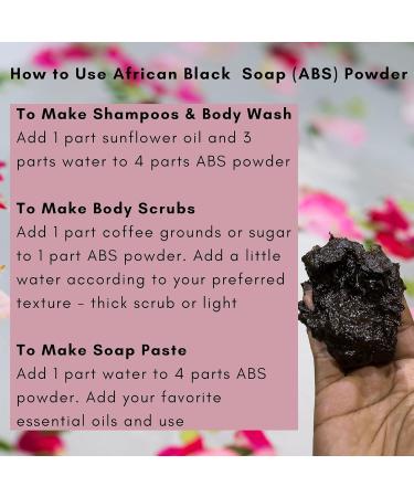 Organic Raw African Black Soap Powder - Natural Skin Care Hair Care & Detox | Buy Online Worldwide - Buy Online on GoSupps.com