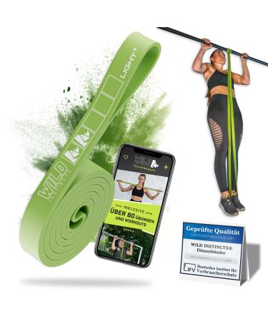 Wild instincs premium resistance straps strength training/pull -up band for pull -ups fitness straps set/resistance bands set/rubber band Sport for crossfit & stretching +bag +training app light +
