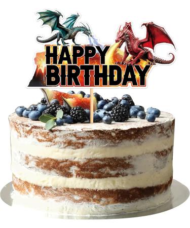 Dragon Theme Cupcake Topper - Realistic Mythical Cake Decoration for Weddings Birthdays & Parties - 1 Piece - Buy Online on GoSupps.com