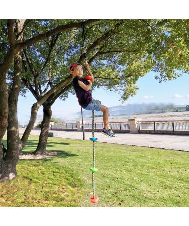 Xinlinke Colorful Climbing Rope Ladder with Platforms - Kids Indoor/Outdoor Swing Set Accessory - Buy Online on GoSupps.com