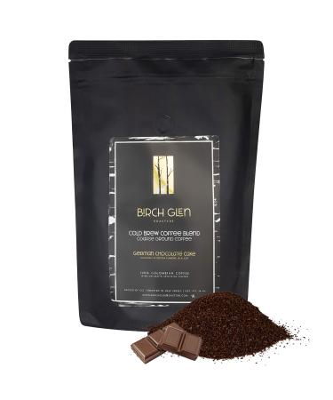 1 lb German Chocolate Cake Flavored Cold Brew Coffee Blend Coarse Ground Colombian Beans - Birch Glen Roasters - 16 oz Resealable Bag German Chocolate Cake 1 Pound (Pack of 1)