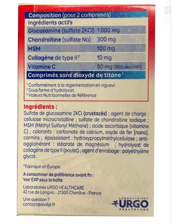 Urgo GOVital Chondro Flex Chondroitin Glucosamine Collagen MSM Vit C Three Months Treatment Pack of 3 Boxes - Buy Online on GoSupps.com