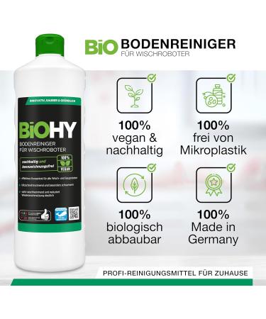 Buy Biohy Floor Cleaner for Wiping Robots - Fresh Spring Fragrance (2 x 1L) | Sustainable Foam & Streak-Free | Best International Shipping - Buy Online on GoSupps.com