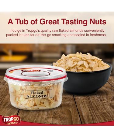 Tropgo Flaked Almonds - Finely Sliced Almond Nuts in a Resealable and Recyclable Tub - Natural Unsalted Peanut Flakes - Protein and Fibre Rich Guilt Free Nut Snack - Healthy Snack for All Ages (140G) - Buy Online on GoSupps.com