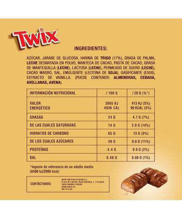 TWIX - Mini bars milk chocolate caramel and biscuits - 10 mini bars - 227g - Buy Online on GoSupps.com