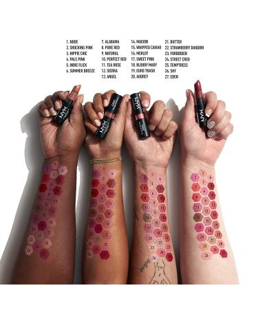 NYX Matte Lipstick in Merlot - Plum Red Shade | Long-Lasting Lip Color - Buy Online on GoSupps.com
