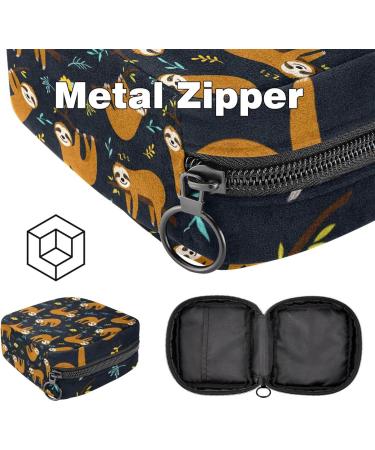 Sweet Baby Sloth Storage Bag for Women | Large Menstrual Cup & Tampon Organizer | Multi-Colored Zipper Pocket for Bandages & Inserts - Buy Online on GoSupps.com