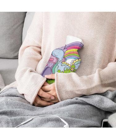 Dinosaur Castle Hot Water Bottle with Plush Cover - Hand Warmer for Adults & Kids | 26.5x15.3cm - International Shipping - Buy Online on GoSupps.com