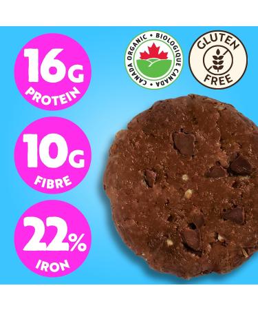 Made with Local Protein Nut Butter Cookies Double Chocolate 12-Pack Plant-Based Protein Gluten-Free Organic 16g Protein High-Fiber Snack for Active Lifestyles - Buy Online on GoSupps.com