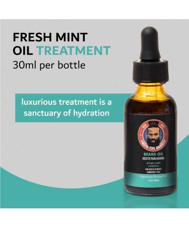 Premium Mint & Almond Beard Oil - Nourishing Soy Oil Formula for Healthy Beards (1 Fl Oz - Buy Online on GoSupps.com