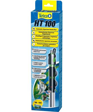 Tetra HT100 Heizer for 100-150 L aquariums - powerful aquarium heaters for covering different power levels with temperature setting button 100 W