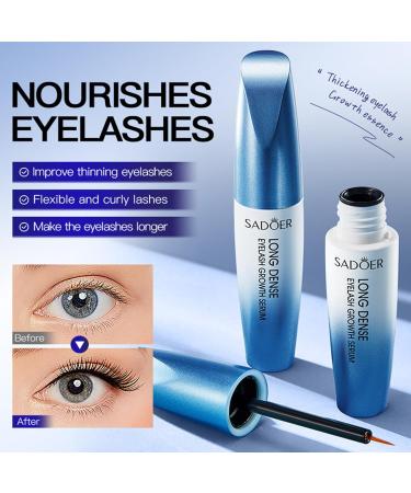 SDSM Eyelash serum 10 ml without hormones eyelash care for eyelashes fast growth eyebrow enhancer for voluminous eyelashes and natural density eyebrows - Buy Online on GoSupps.com