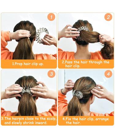 Vidfair Vintage Bird Nest Hair Clips - 3 Piece Set - Geometric Ponytail Loops for Elegant Hairstyles - Buy Online on GoSupps.com