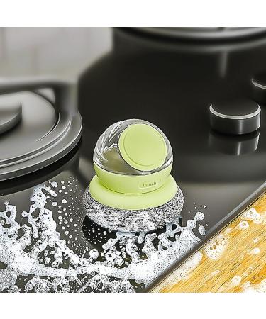 Dish Brush with Soap Dispenser - Dishwashing Brush with Soap Dispenser Automatic Soap Dispensing Palm Scrubber Strong Cleaning Scrubber for Kitchen Sink Pots Pans Qmisify Green - Buy Online on GoSupps.com