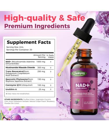 Q'ankyaq Oregano Oil with Black Seed Oil Organic Gummies and NAD 1000mg Drops - Buy Online on GoSupps.com