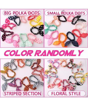 CINRA Rabbit Ear Hair Ties - 10 Pack Cute Bowknot Scrunchies for Women and Girls - Buy Online on GoSupps.com