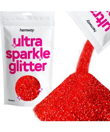 Hemway Ultrafein/Extra Fine Sparkle Glitter 100g 3 5 Unzen Cosmetic Sicher 1/128" - Red Holographic Red Holographic Ultrafine - 100g - Buy Online on GoSupps.com