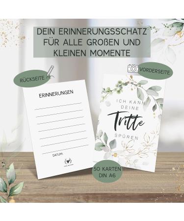 Sky.herz.papier Milestone Cards for Pregnancy - 50 High-Quality Cards & Gift Box - Perfect Gift for Expecting Moms - Buy Online on GoSupps.com