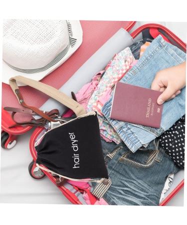 DRESSOOS 2pcs Hair Dryer Storage Bag Joy Brand Hair Dryer Fryer Clear Makeup Bag Make up Bag Fabric Black - Buy Online on GoSupps.com