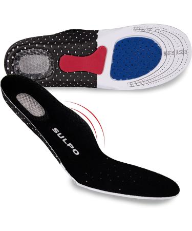 2 Pairs of Orthopedic Insoles for Heel Spur Pain Relief - Comfortable Sports Insoles Black Size 45-47 - Buy Online on GoSupps.com