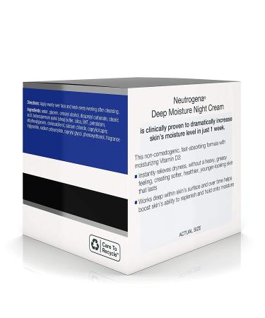 Neutrogena Deep Moisture Night Cream 2.25 oz - Hydrating Overnight Facial Treatment - Buy Online on GoSupps.com