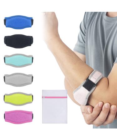 360 RELIEF Tennis & Golfers Elbow Support Brace - Padded Adjustable Strap for Men & Women | Pain Relief Injury Tendonitis Arthritis Basketball Weightlifting | Single with Mesh Laundry Bag Light Pink One Size