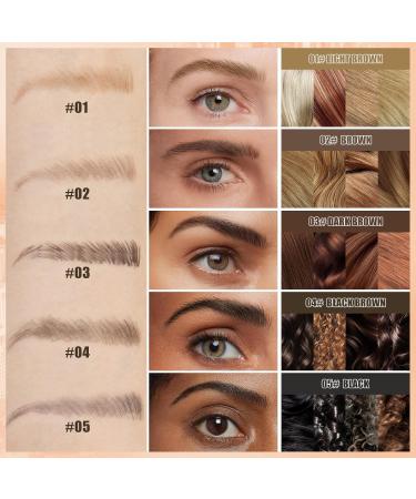 Crayon sourcils Waterproo Micro Waterproo pour femme crayon sourcils 2 en 1 double extr mit pointe carr e inclin e 4D et pointe ultra fine sourcils ressemblant des cheveux sauvages 05 Noir - Buy Online on GoSupps.com