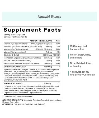 Nutrafol Women's Hair Growth Supplements & Serum | Clinically Tested for Thicker Hair | Ages 18-44 | 1 Month Supply - 1.7 Fl Oz - Buy Online on GoSupps.com