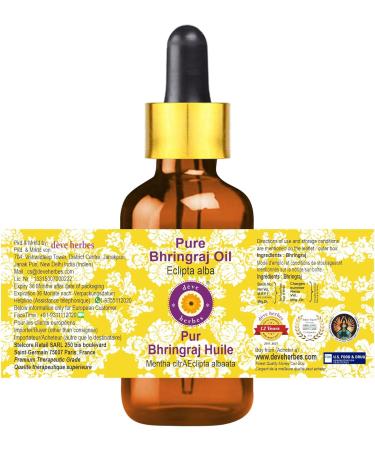 Deve Herbes Bhringraj Oil (Eclipta alba) | Infused | Pure | Natural | Undiluted | for Diluting Essential Oils | for Skin & Massage | Non-Sticky | Lightweight | Men & Women | 30ml (1 oz) - Buy Online on GoSupps.com