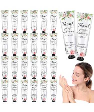 Dansib 24 Pcs Bridal Shower Wedding Gifts Bulk Body Lotion Body Care Cream Moisturizing Small Travel Lotion for Women Dry Skin Natural Fragrance for Bridesmaid Guest Gift