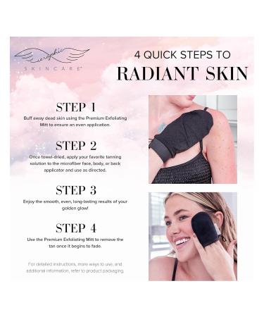 Seraphic Skincare 4-Piece Self Tanner Kit - Premium Exfoliating Mitts & Applicator Belt for Perfect Tan Glow - Ideal for All Skin Types - Shop Internationally - Buy Online on GoSupps.com