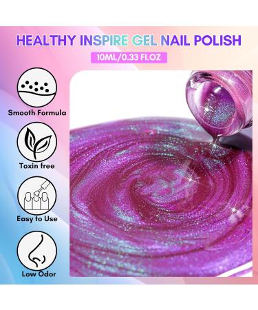 Makartt Holographic Cat Eye Gel Nail Polish with Magnet Stick 9D Glitter Nail Gel Soak Off Two Flashes Effect Dopamine Gel Nail Polish Manicure Home DIY Nair Art Design - Aqua Aquarelle Aqua Aquarelle (1pcs) - Buy Online on GoSupps.com