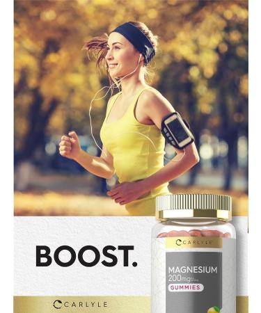 Carlyle Magnesium Gummies 200mg - 60 Vegan Gummies, Non-GMO, Gluten Free, Lemon Raspberry Flavor - Buy Online on GoSupps.com