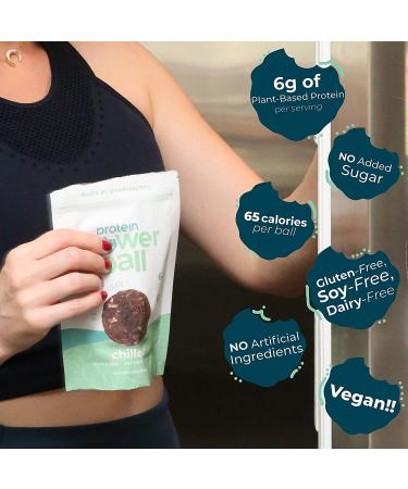 Protein Power Ball Healthy Snacks - Mint Dark Chocolate Vegan Energy Bites (2 Pack, 4.5oz) | Gluten, Dairy, Soy Free - Buy Online on GoSupps.com