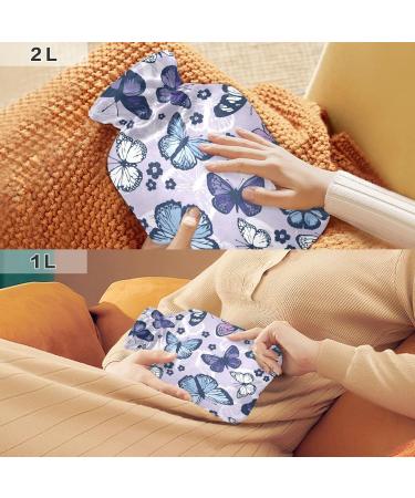 Buy Hot Water Bottles with Butterfly Cover - 2L Pain Relief & Bed Warmer for Sports Injuries | International Shipping - Buy Online on GoSupps.com