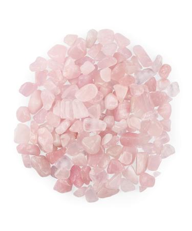 Artistone Natural Rose Quartz Crystal Tumbled Chips Crushed Stones Reiki Healing Small Irregular Shaped Gemstones Jewelry Making Home Decoration (400g)