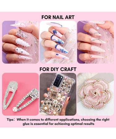 Makartt Nail Strass Glue Kit | 8ml Gel Nail Brush with Mixed Color Diamond Beads for Sparkling DIY Manicure & Halloween Decor - Buy Online on GoSupps.com