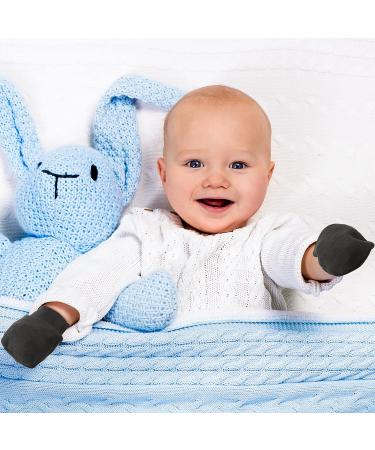 Lusofie 6Pairs Baby Anti Scratch Mittens for 0-6 Months Boys Girls White Light Gray Black - Buy Online on GoSupps.com