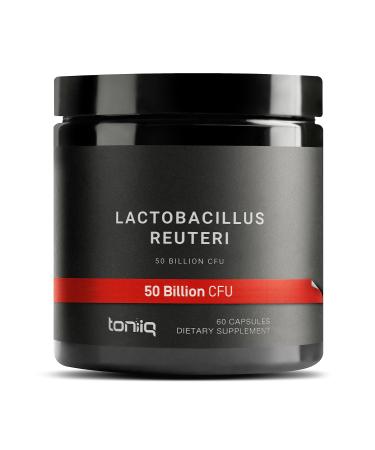 Toniiq 50 Billion CFU Lactobacillus Reuteri Probiotic 50mg per Serving - L Reuteri Probiotics - Highest CFU Count Lactobacillus Reuteri Probiotic - 60 Vegetarian Capsules - 60 Servings 60 Count (Pack of 1)