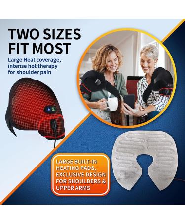 Sticro Shoulder Heating Pad Massager for Pain Relief - Vibration Massage Heated Wrap for Frozen Shoulder, Rotator Cuff Injury, Arthritis - Gift for Men and Women (S/M/L) - Buy Online on GoSupps.com