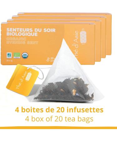  Khla Khla - Organic Soir White Tea - Pack of 80 Pyramid Infuser Sachets - Pai Mu Tan & Licorice Mix - Fine & Rare Organic - Asian Tea Evening & Night - China Origin - Herbal Tea & Infusion - Buy Online on GoSupps.com