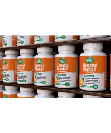 Whole Nature Liposomal Vitamin C Supplement Pills 1200 mg - High Absorption 180 Vegan Capsules Fat Soluble VIT C Maximum Strength Immune System and Collagen Booster Sunflower Lecithin - Buy Online on GoSupps.com